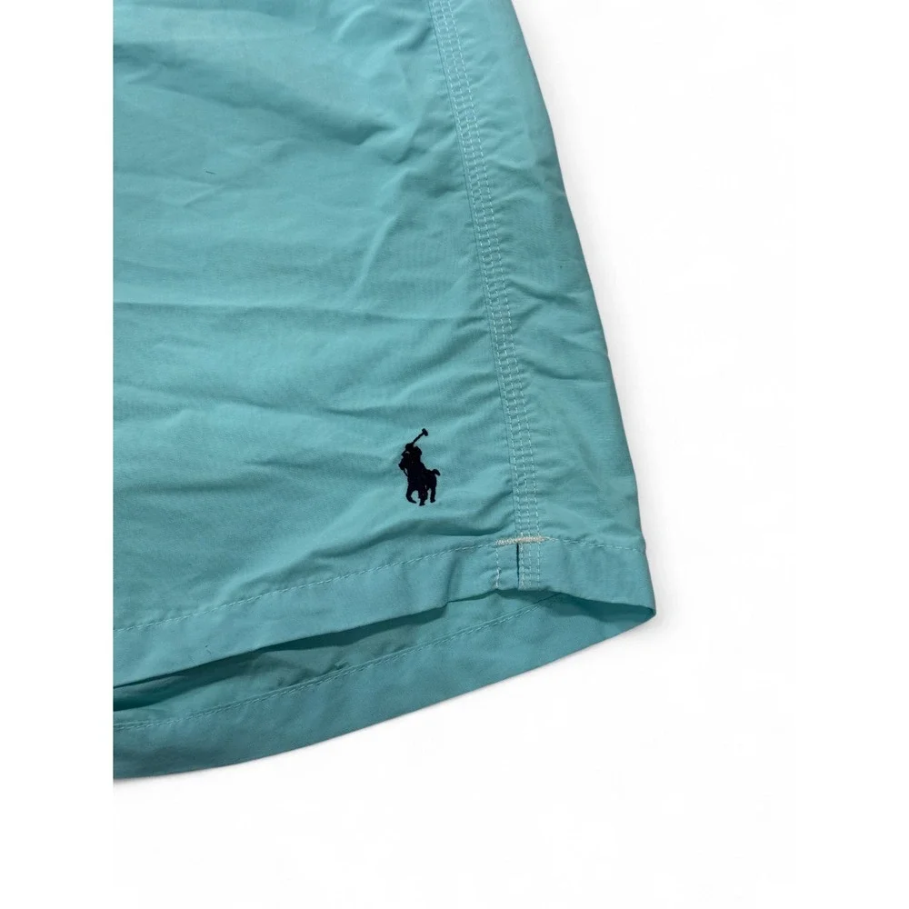 Polo Ralph Lauren Mens Small Board Shorts Swim Trunks Drawstring Aqua‎ Blue